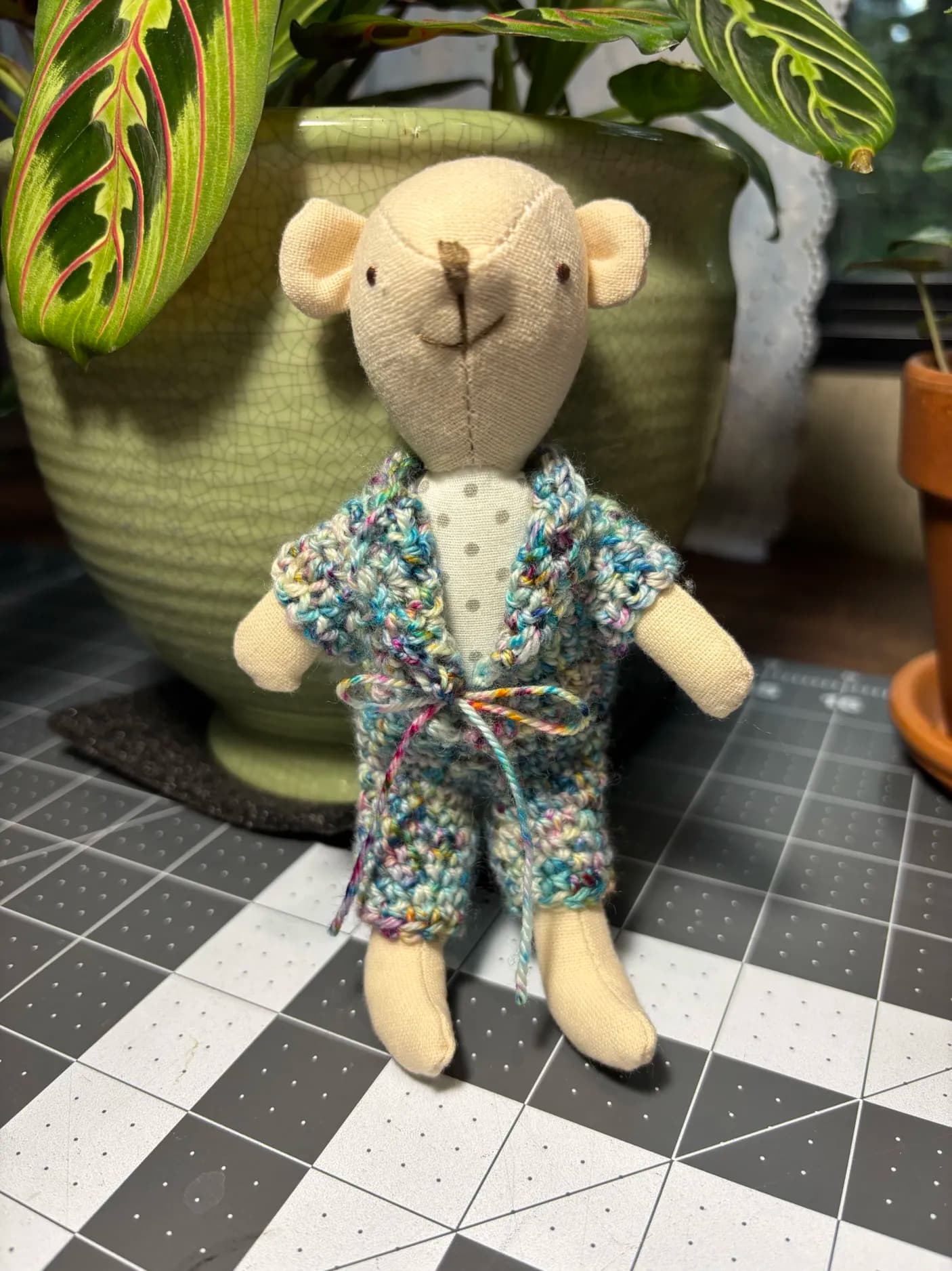Little Mouse Blue Romper Pattern